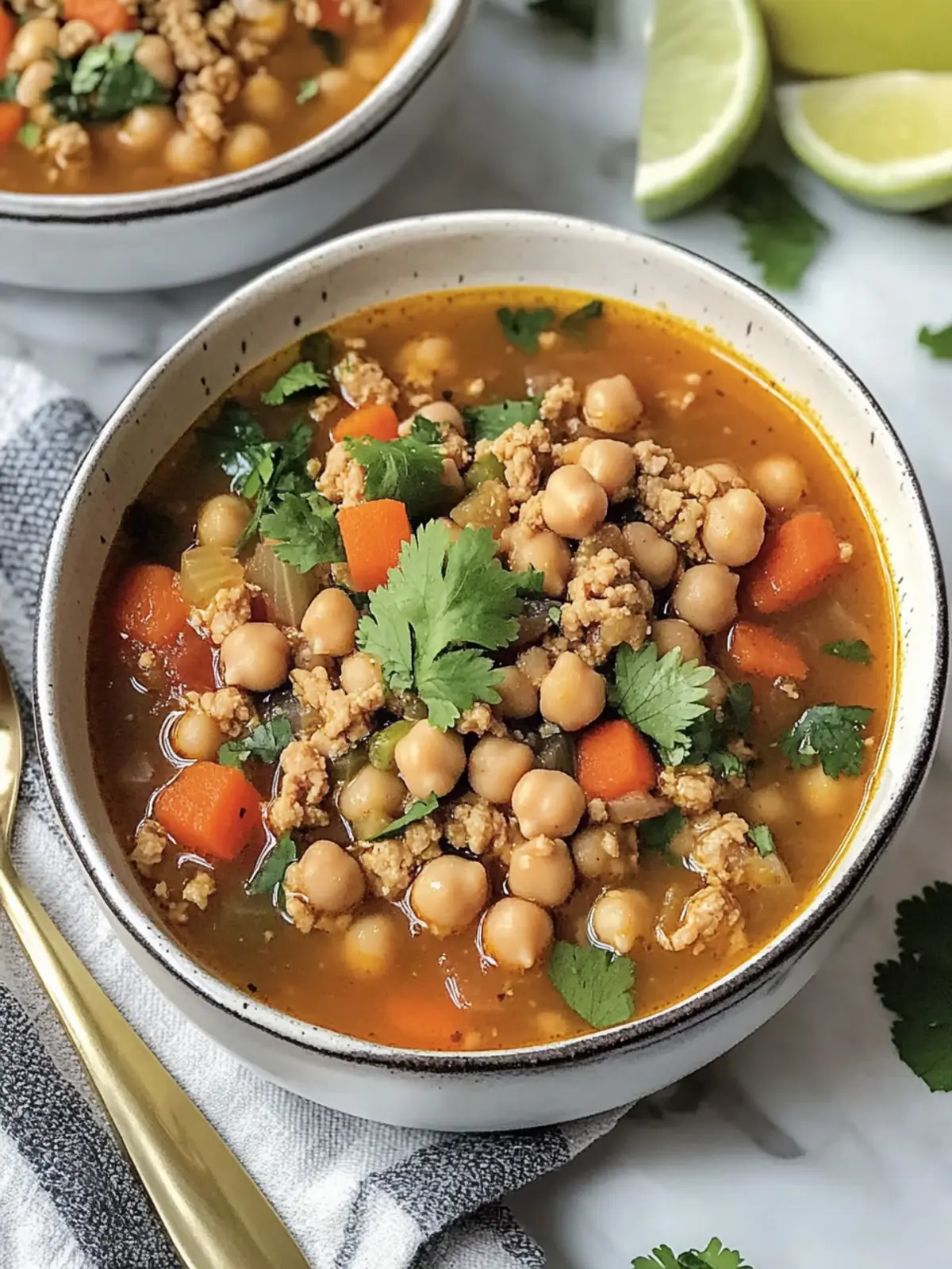 Nourishing Ground Turkey and Garbanzo Soup