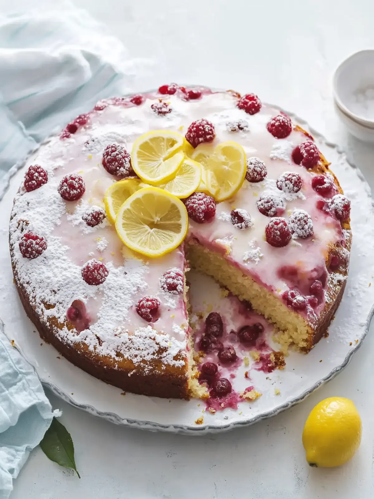 Lemon Raspberry Yogurt Cake for Irresistible Fresh Flavor