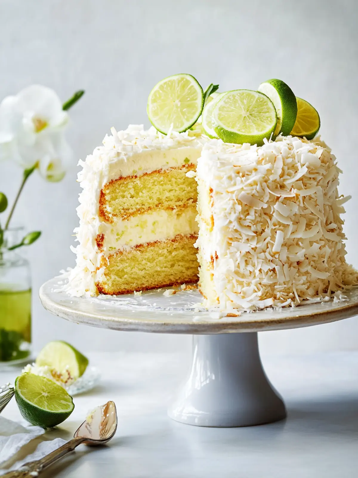 Coconut-Lime Layer Cake: Refreshing Tropical Delight for All