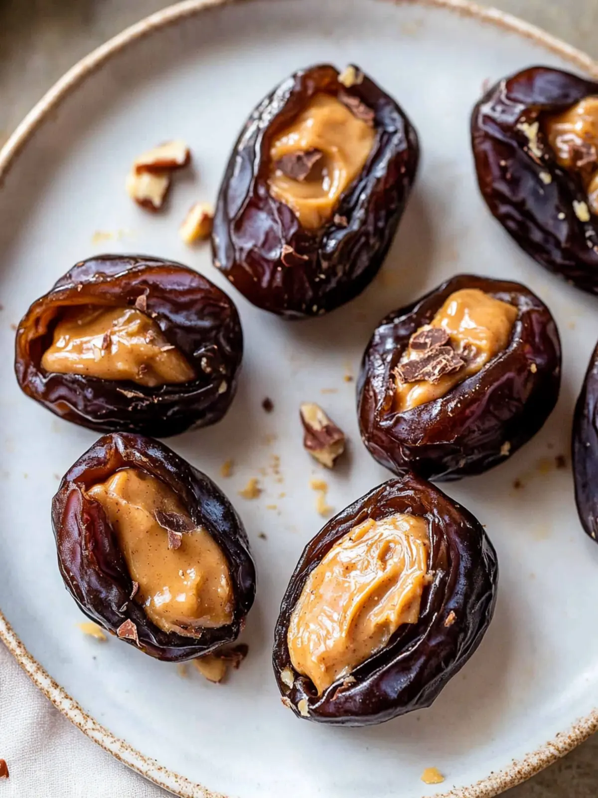 Stuffed Dates with Peanut Butter & Chocolate