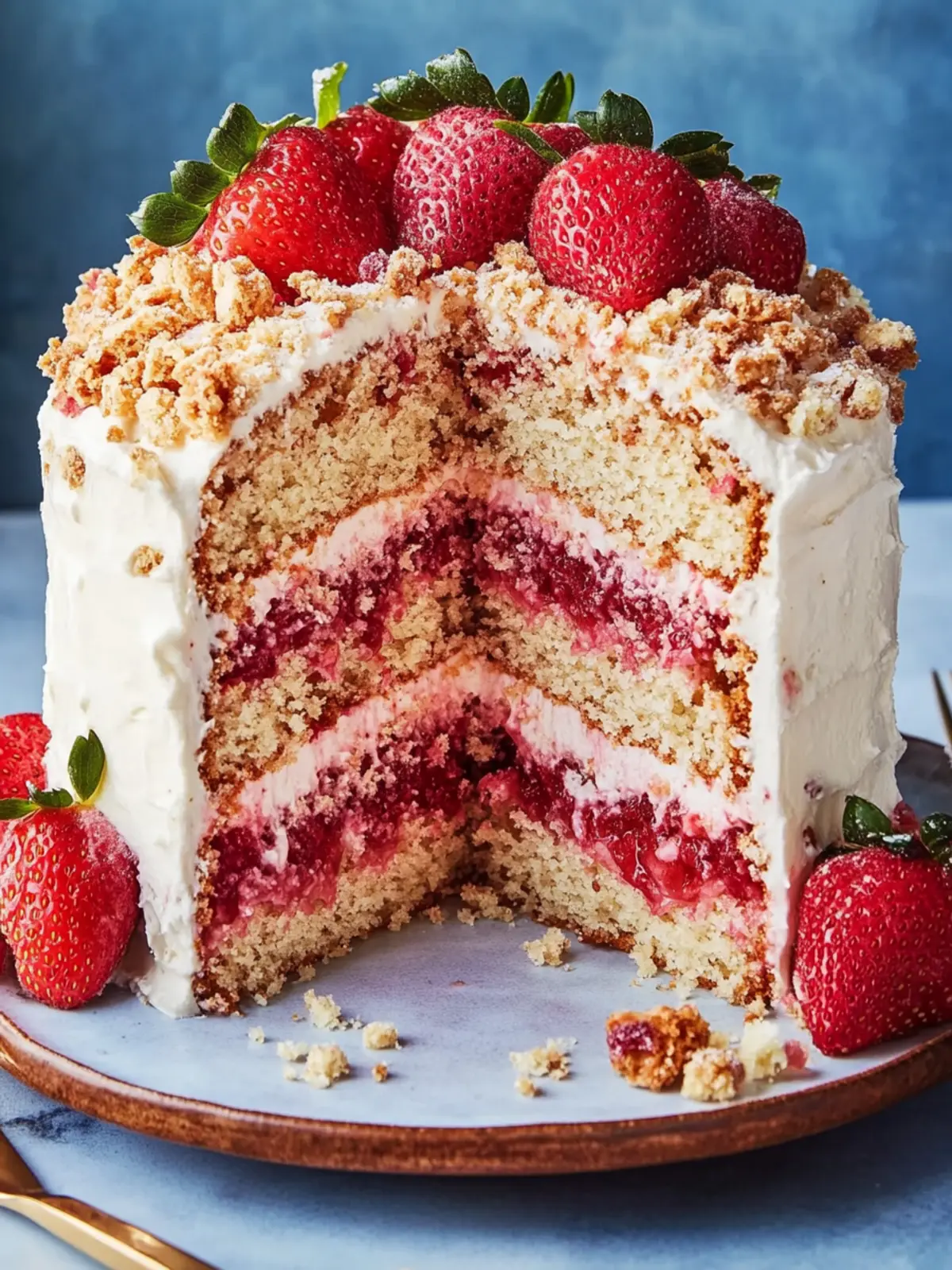 Strawberry Crunch Cake