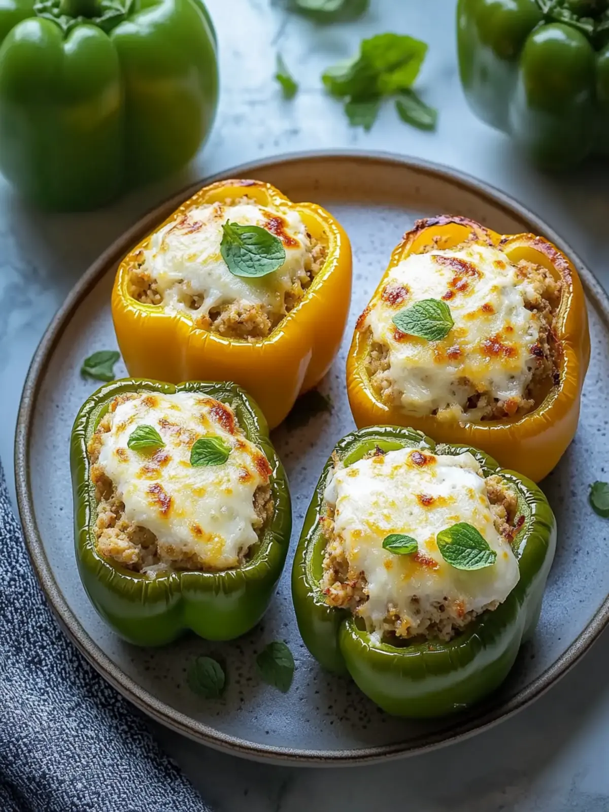 Easy Cream Cheese Stuffed Bell Peppers