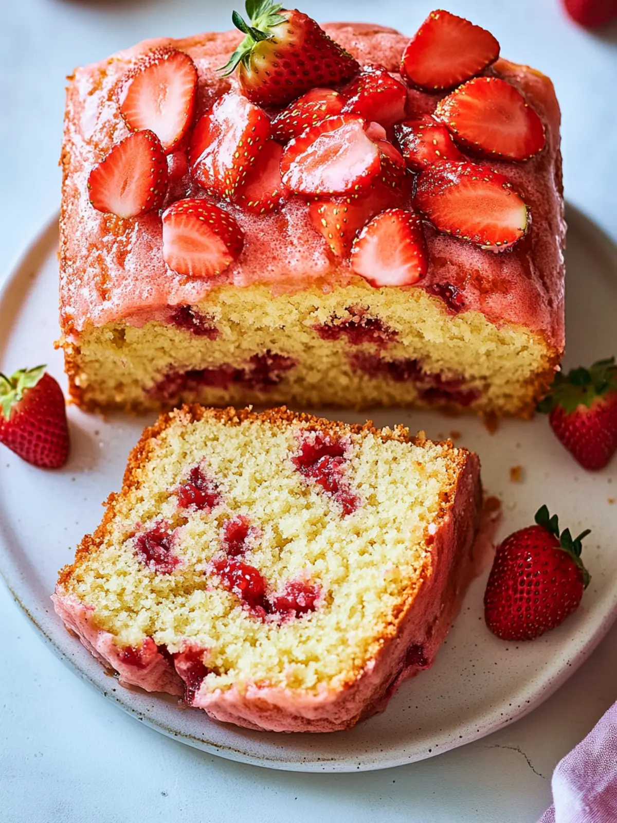 Strawberry Pound Cake