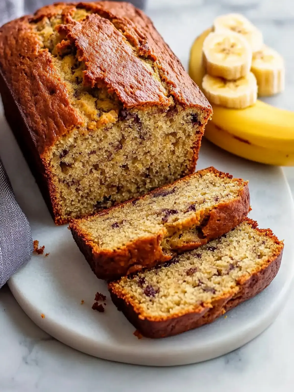 Golden Moist Banana Bread