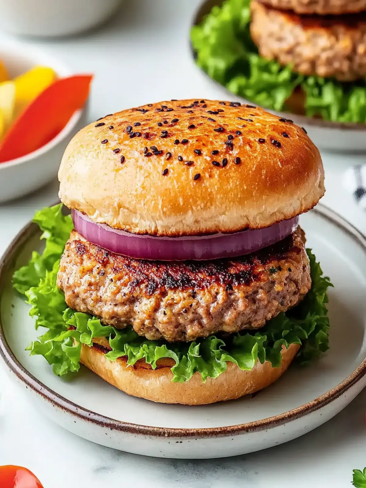 20-Minute Air Fryer Ground Turkey Burgers