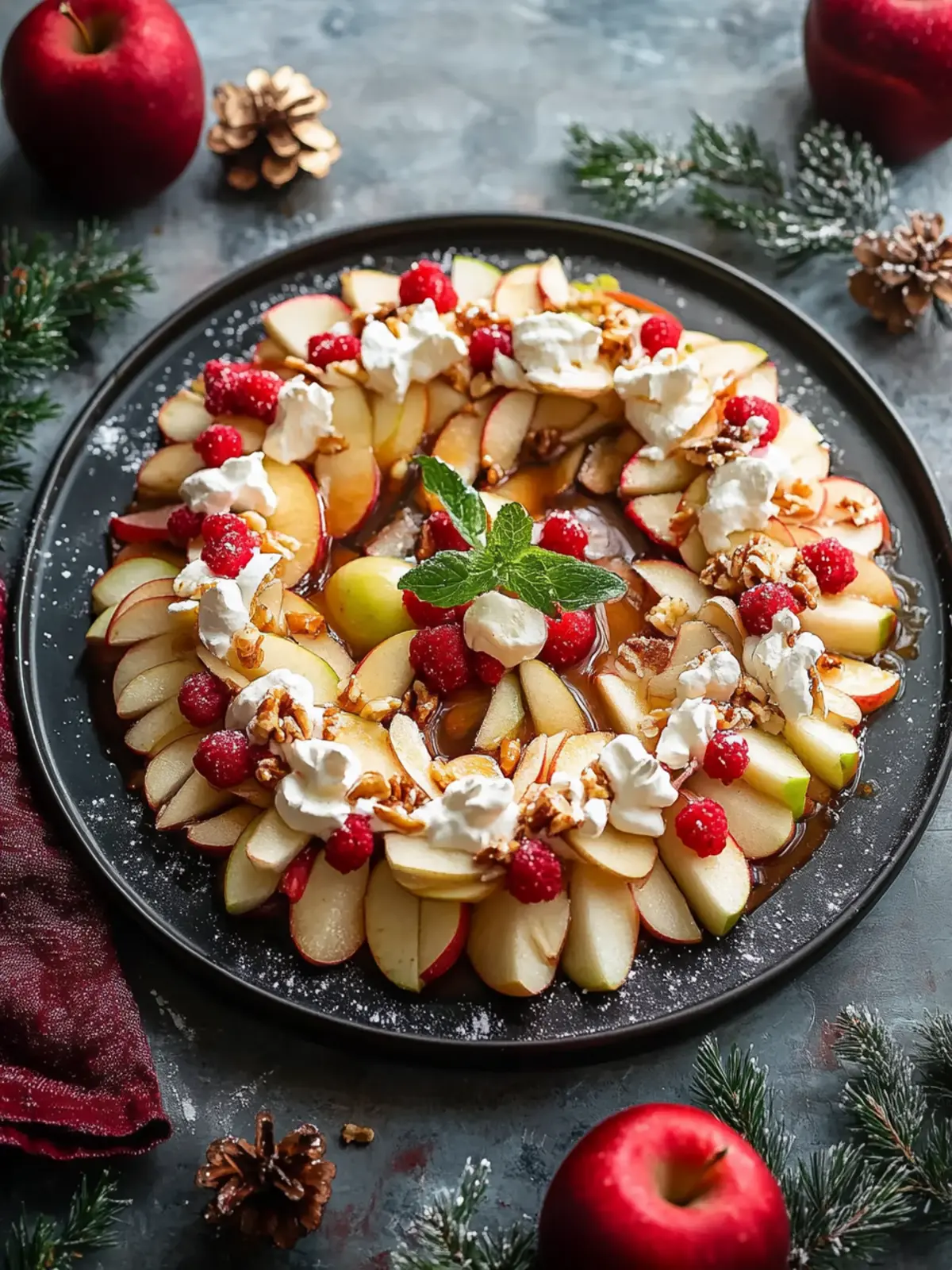 Christmas Apple Nachos