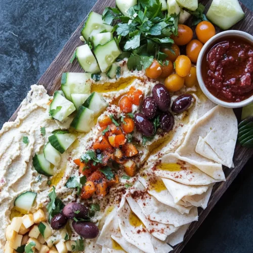 Mediterranean Hummus Board