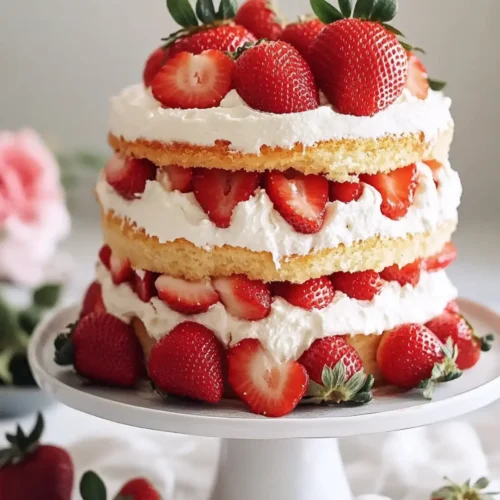Moist Strawberry Shortcake Cake