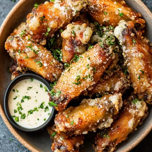 Air Fryer Garlic Parmesan Wings