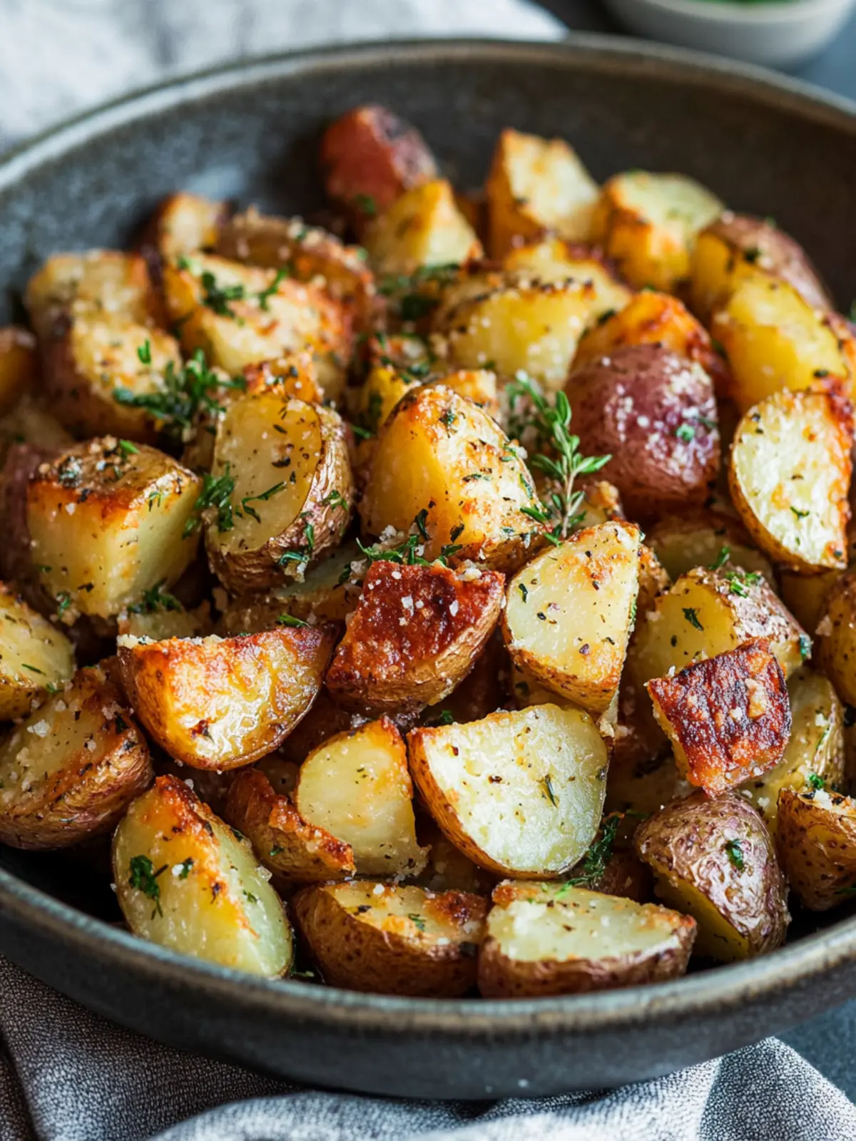 Irresistibly Crispy Roasted Potatoes with Garlic and Herbs