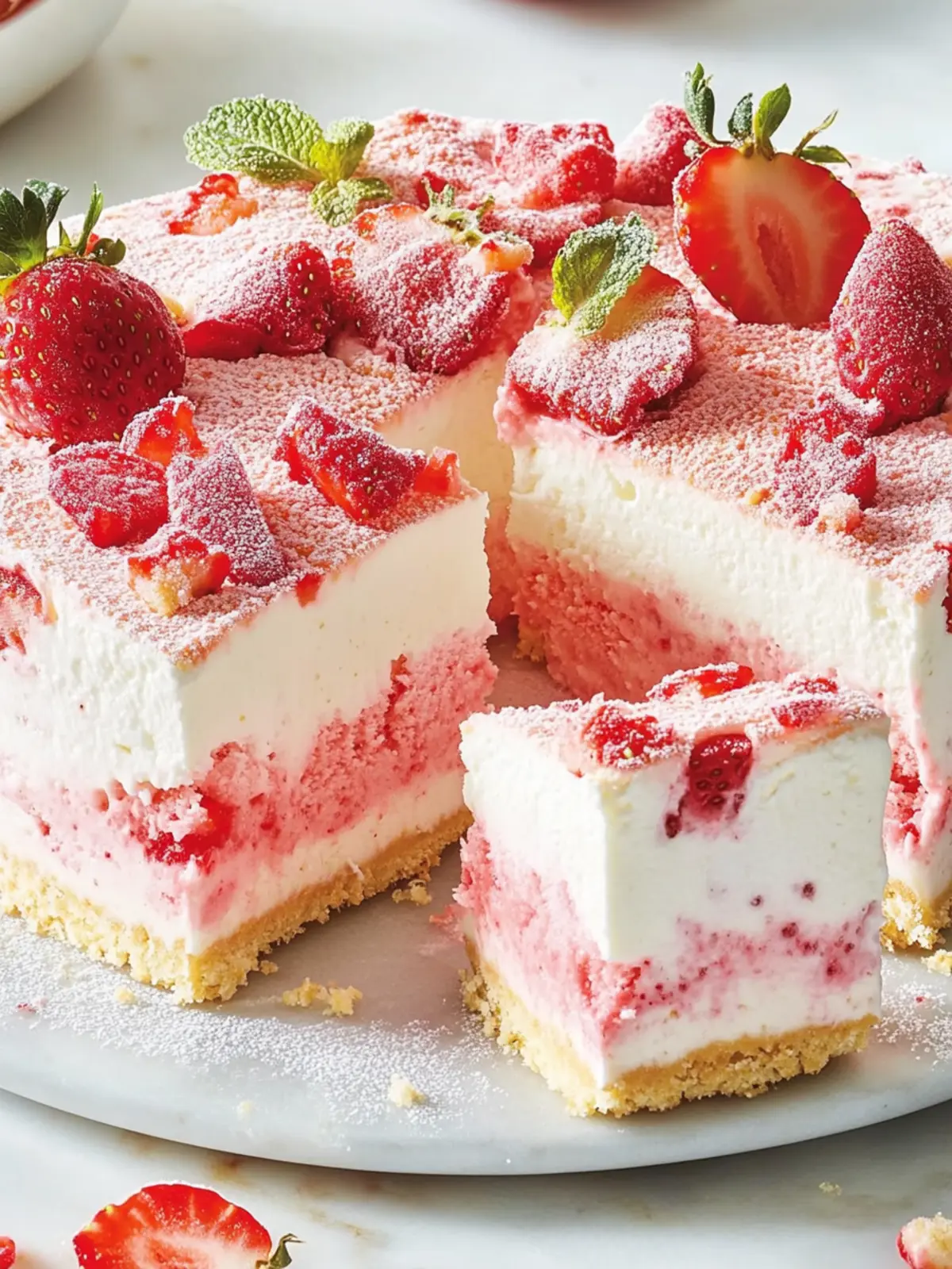 Decadent Strawberry Shortcake Ice Cream Cake for Summer Bliss