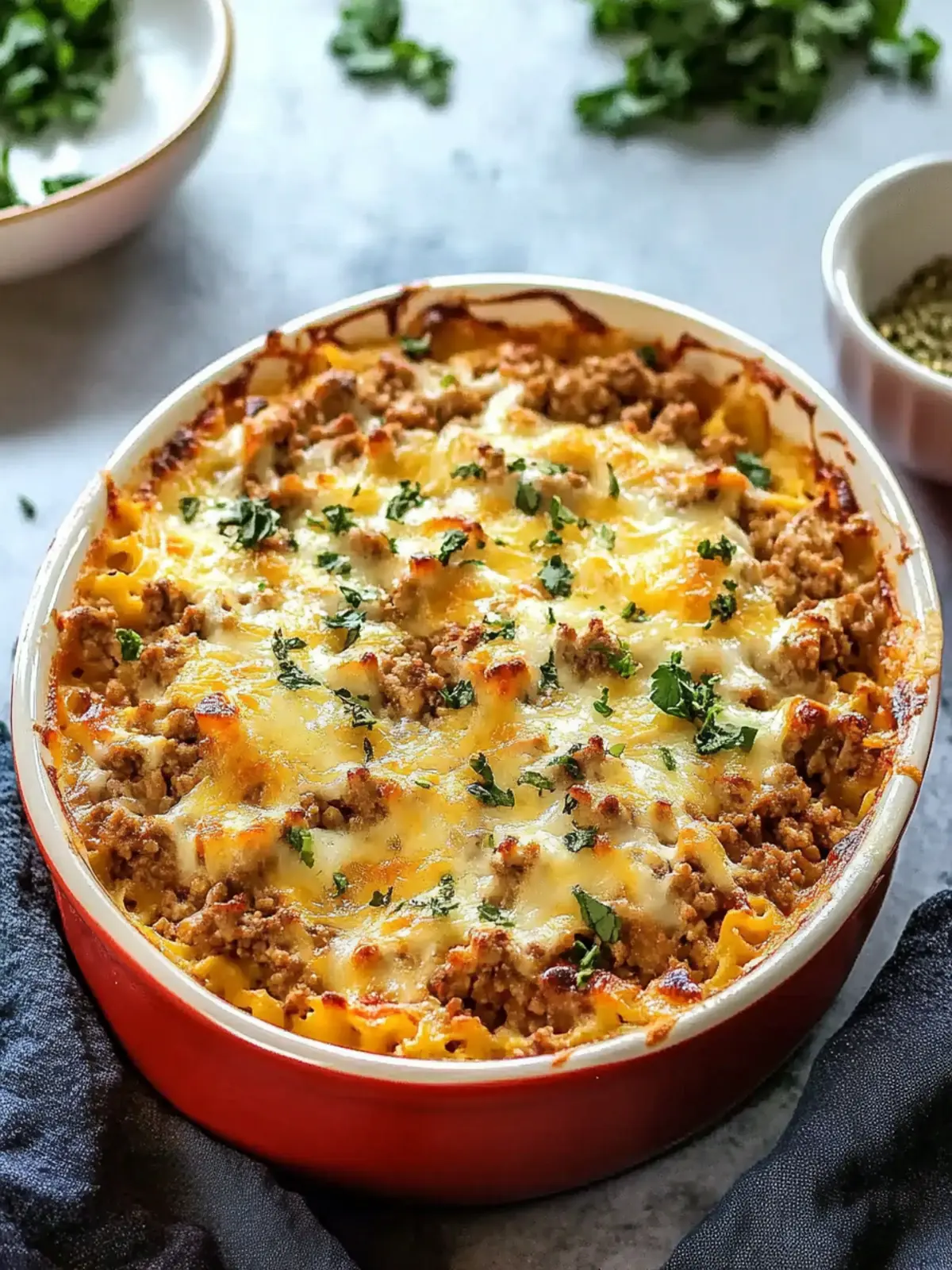 Low Carb Ground Turkey Casserole