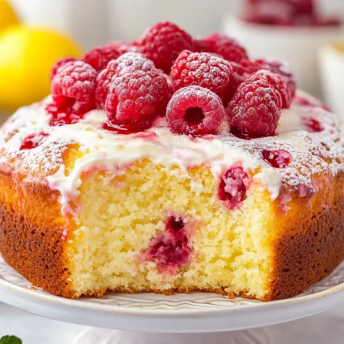 Lemon Raspberry Yogurt Cake