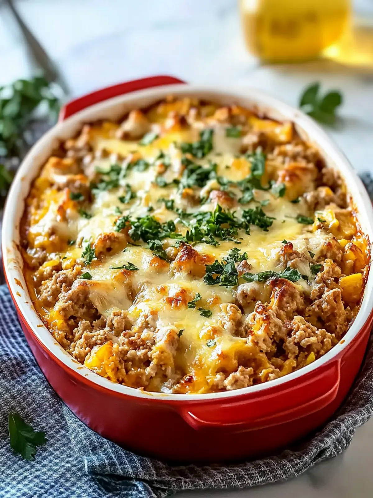 Low Carb Ground Turkey Casserole