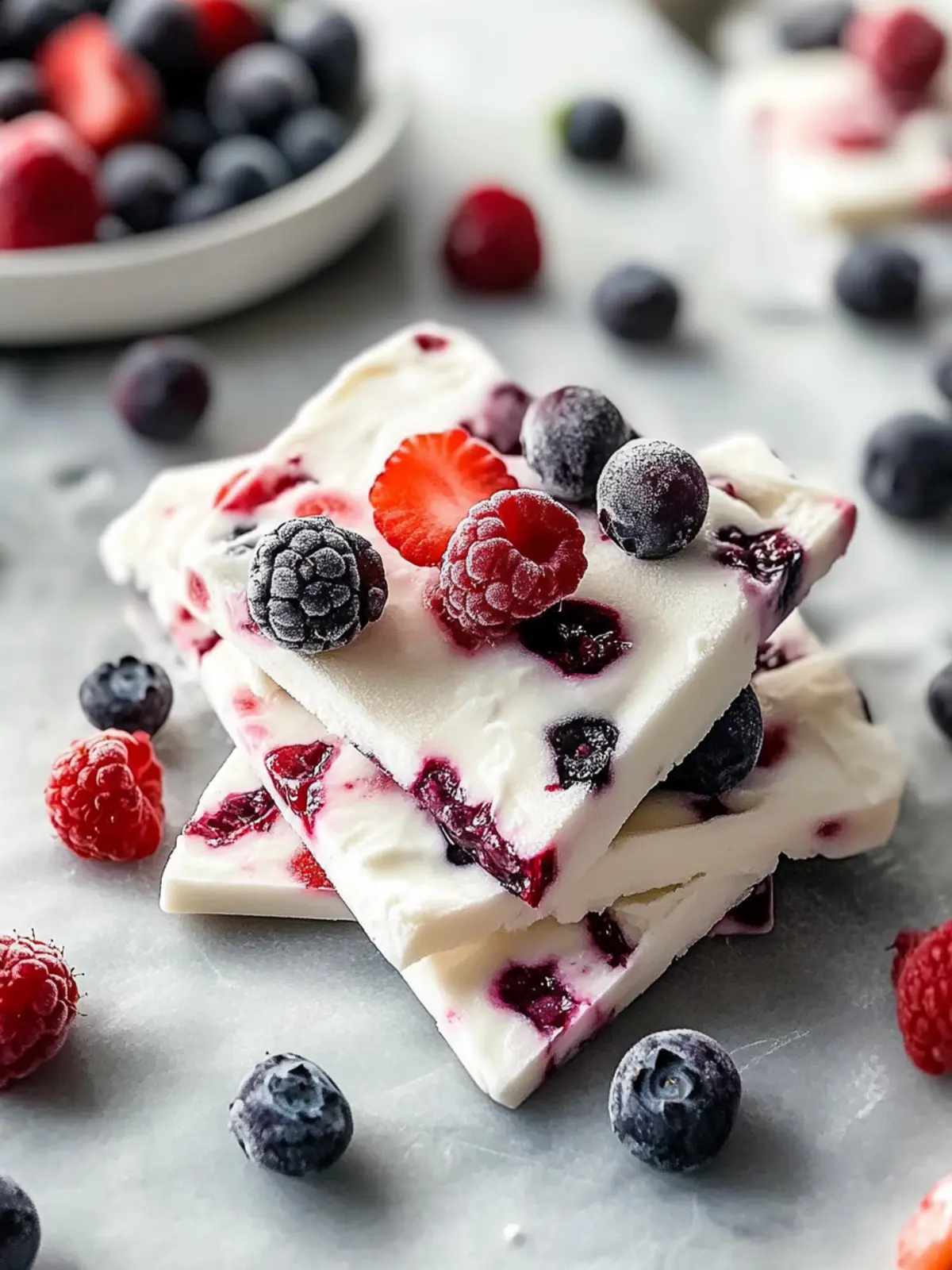 Berry Frozen Yogurt Bark: A Creamy Cool Treat You’ll Love