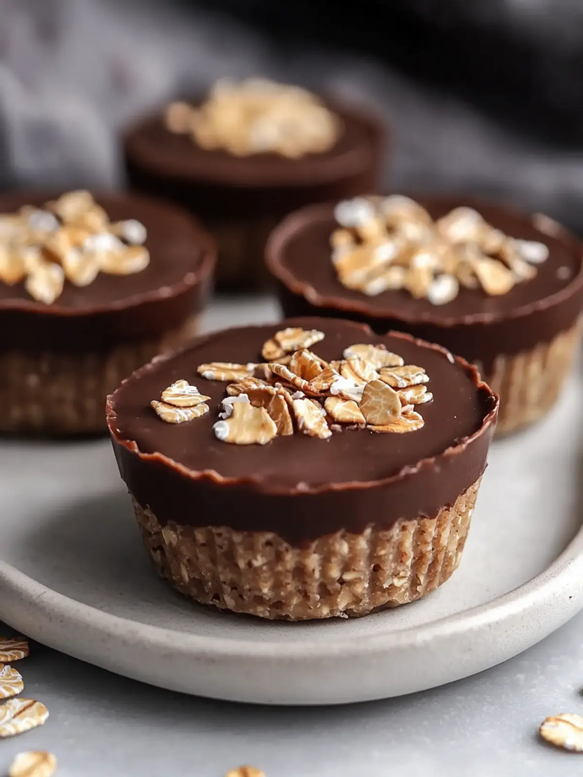Easy No Bake Peanut Butter Oat Cups