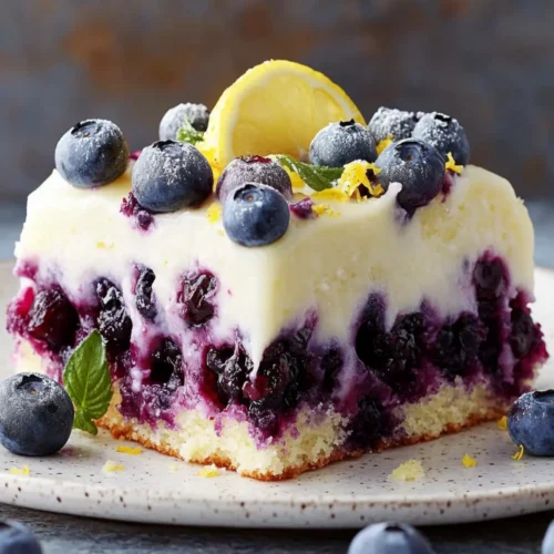 Lemon-Blueberry Poke Cake