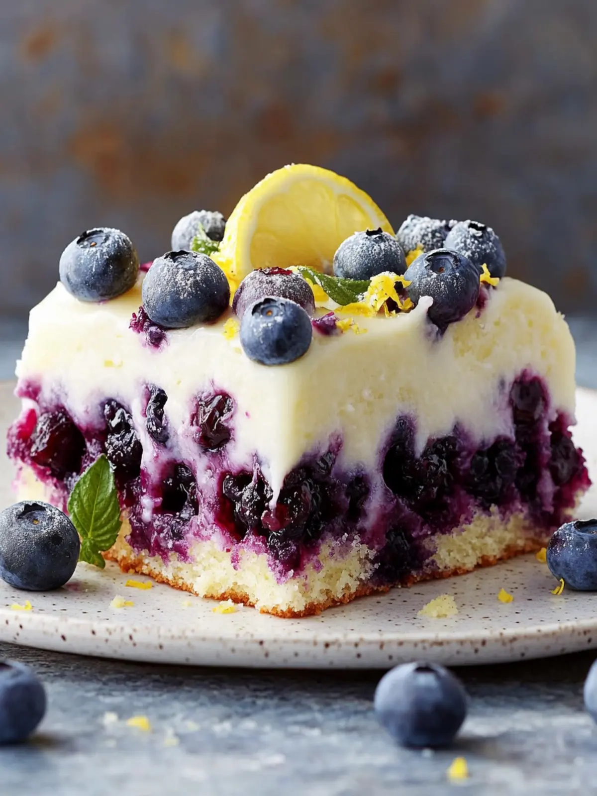 Lemon-Blueberry Poke Cake