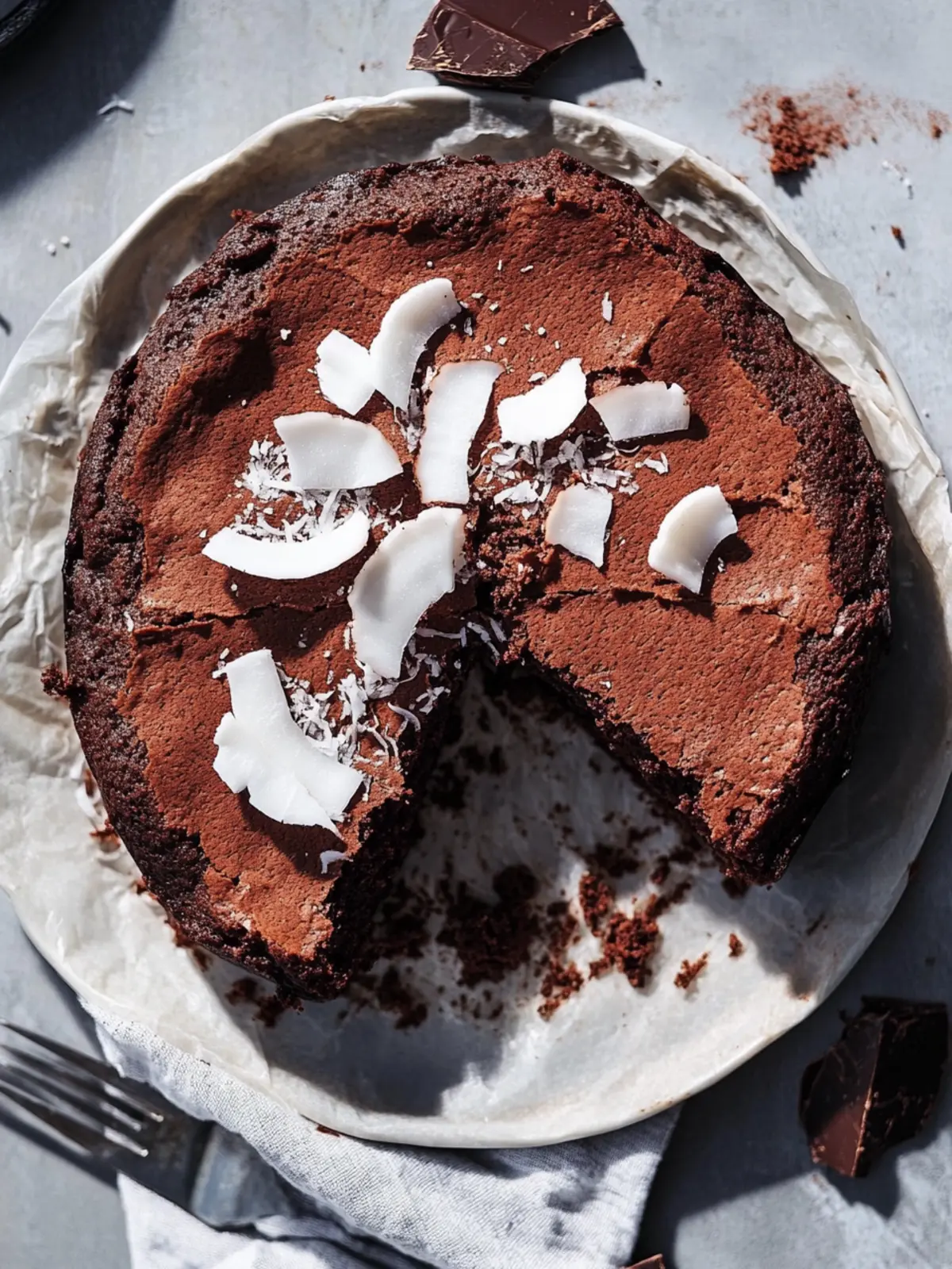 Flourless Chocolate Coconut Cake