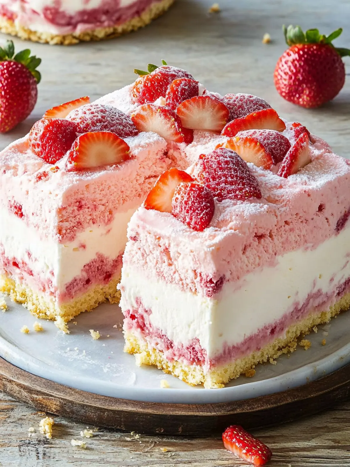 Strawberry Shortcake Ice Cream Cake