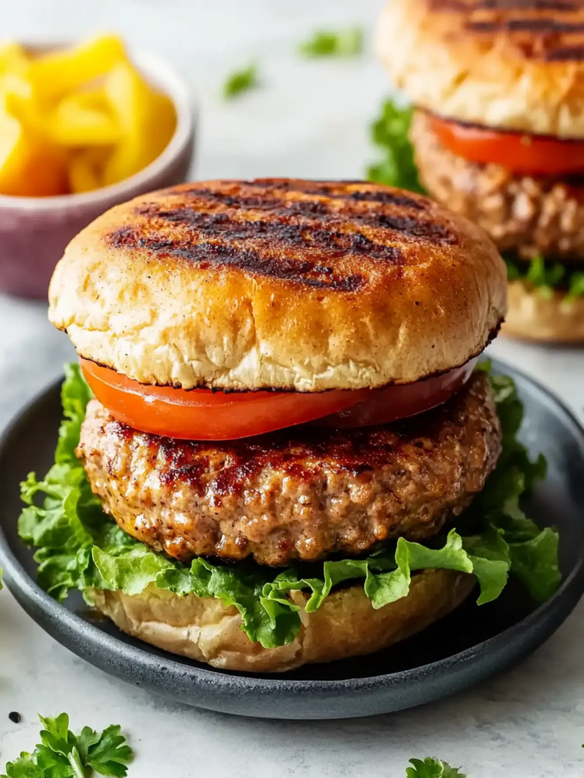 20-Minute Air Fryer Ground Turkey Burgers
