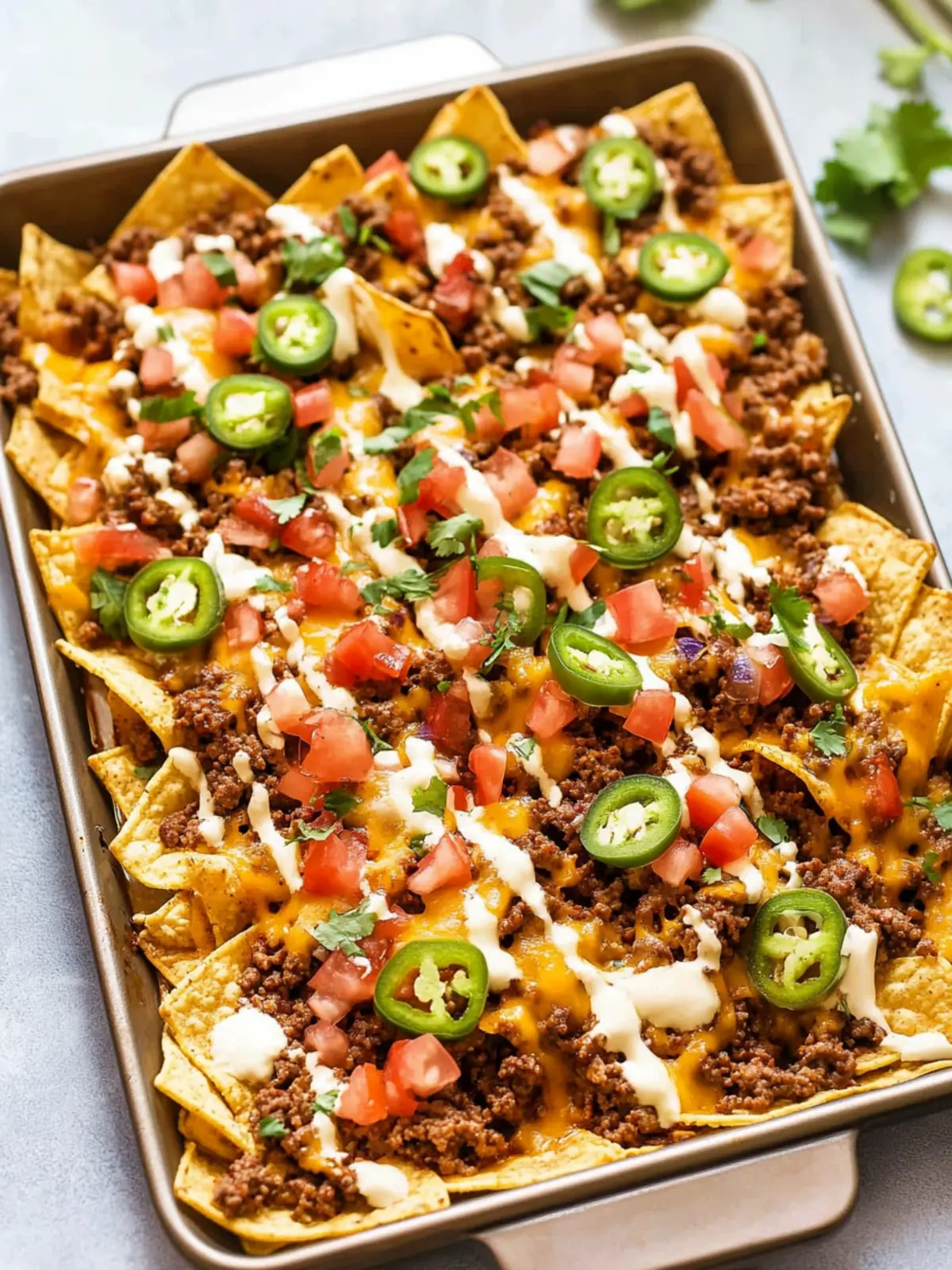 Savor the Crunch: Fully Loaded Ground Beef Nachos Bliss