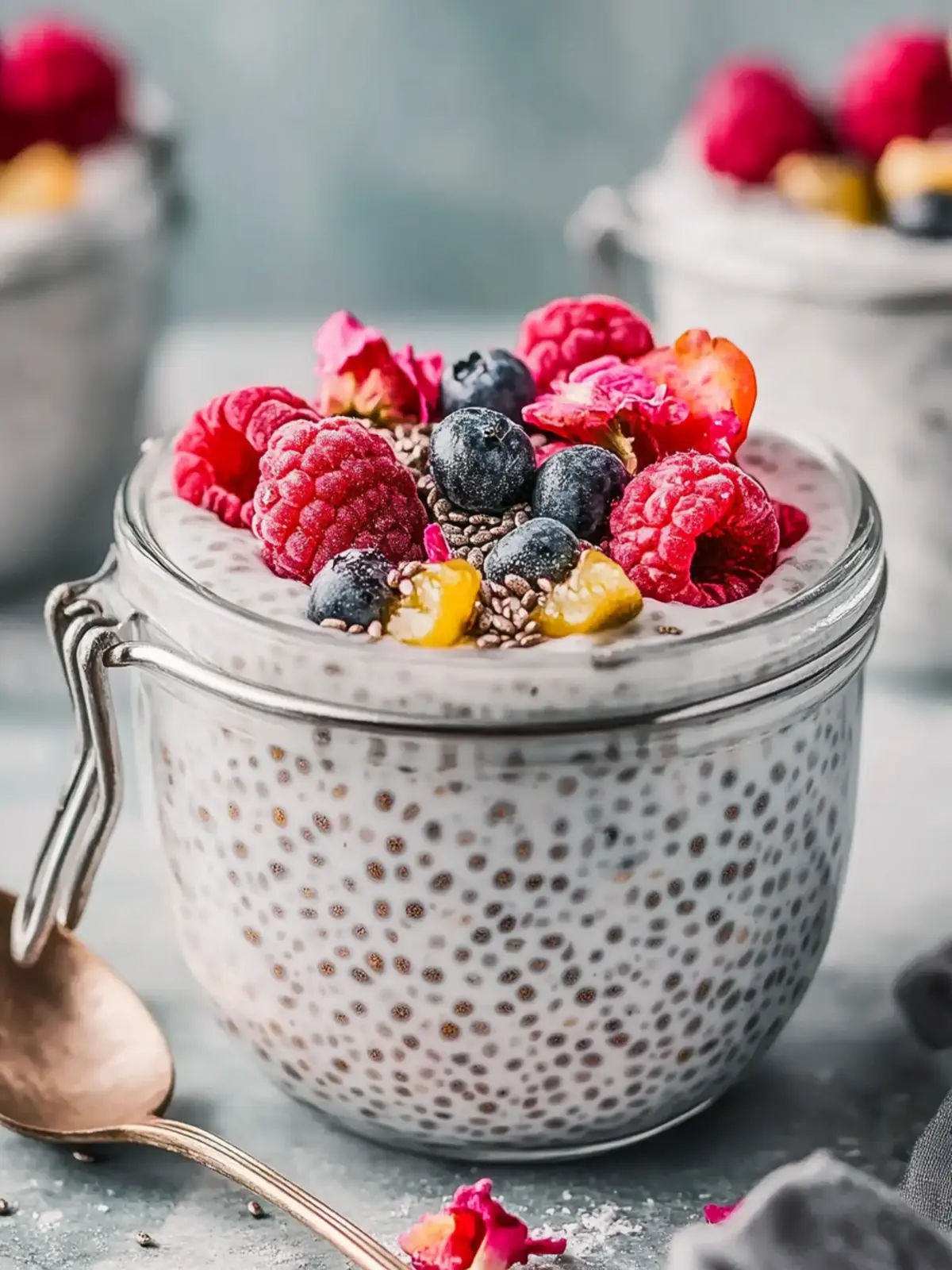 chia seed pudding with yogurt