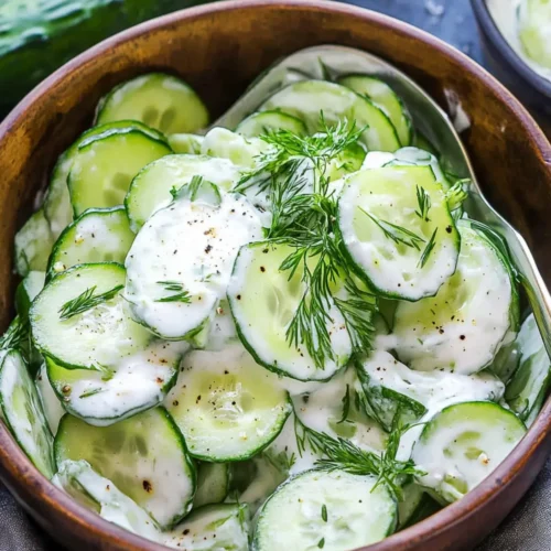 creamy cucumber salad recipe