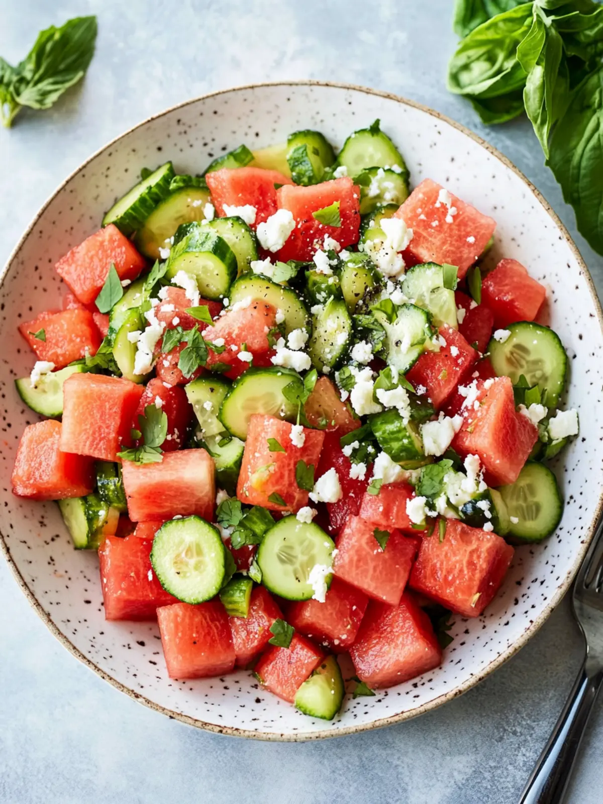 watermelon cucumber salad
