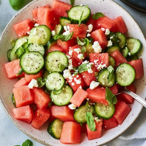 watermelon cucumber salad