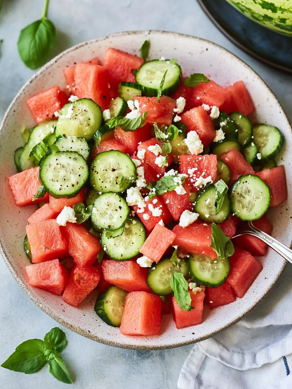 Refreshing Watermelon Cucumber Salad for Summer Bliss