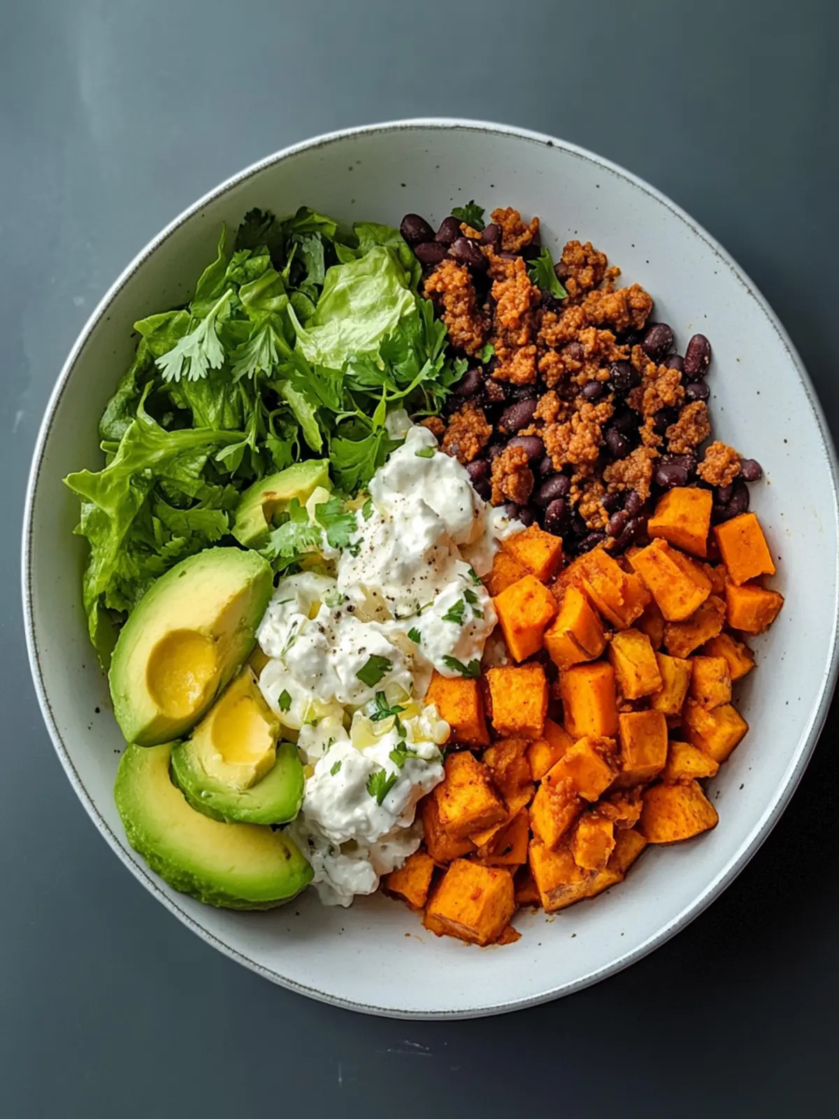 sweet potato taco bowl
