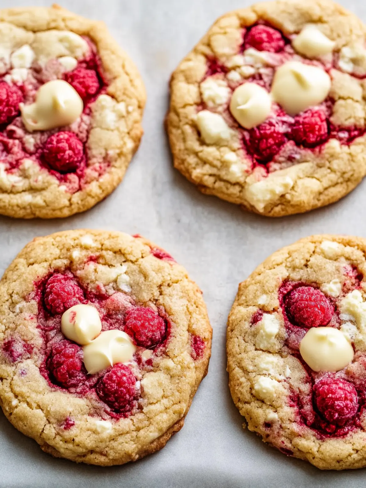 White Chocolate Raspberry Cookies