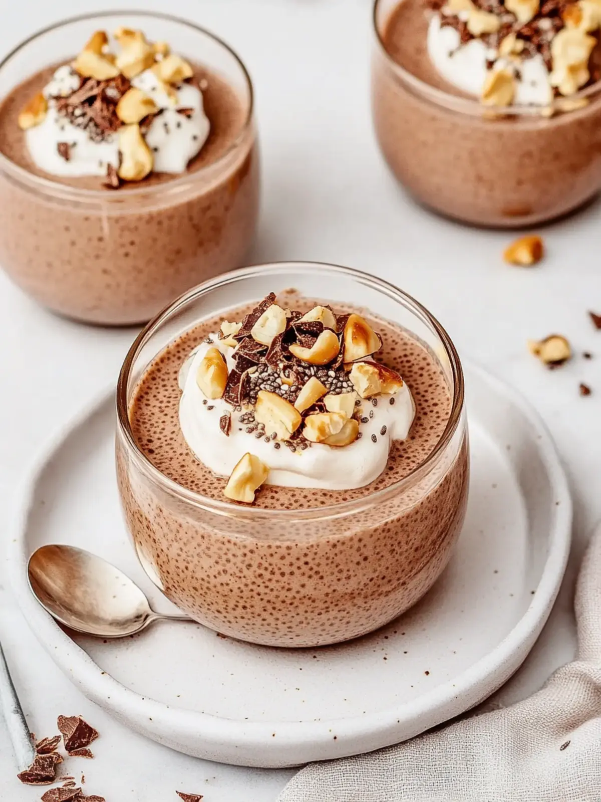 Indulge with Creamy Chocolate Yogurt Chia Pudding Delight