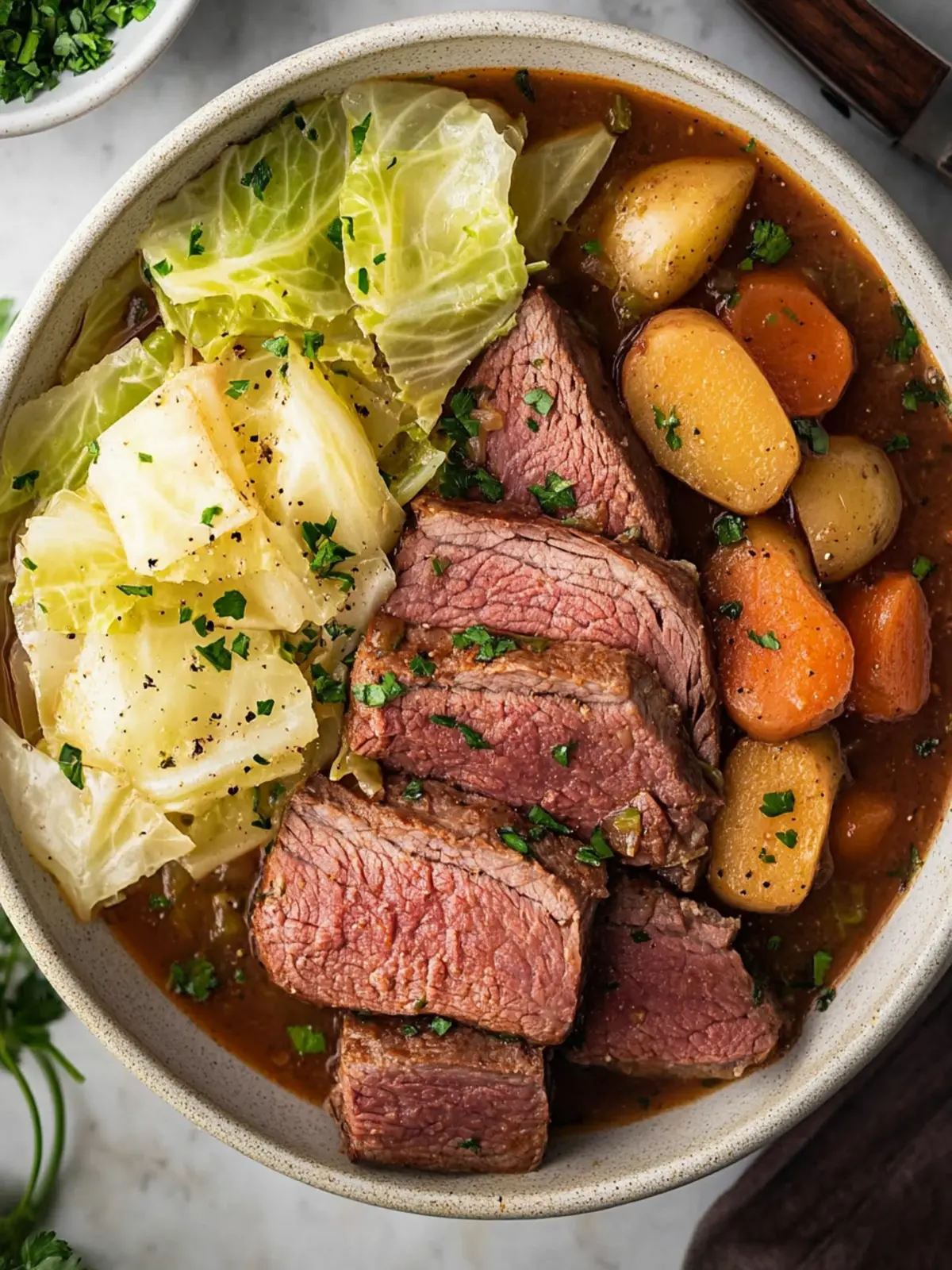 cornbeef cabbage slow cooker