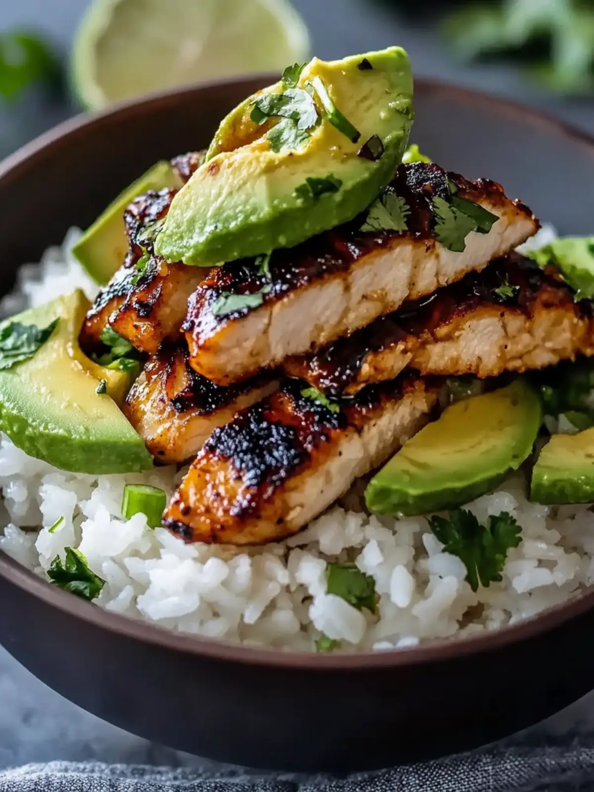 Honey Lime Chicken & Avocado Rice Stack: Easy Gourmet Delight