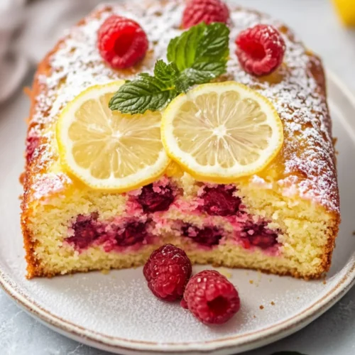 Lemon Raspberry Yogurt Cake