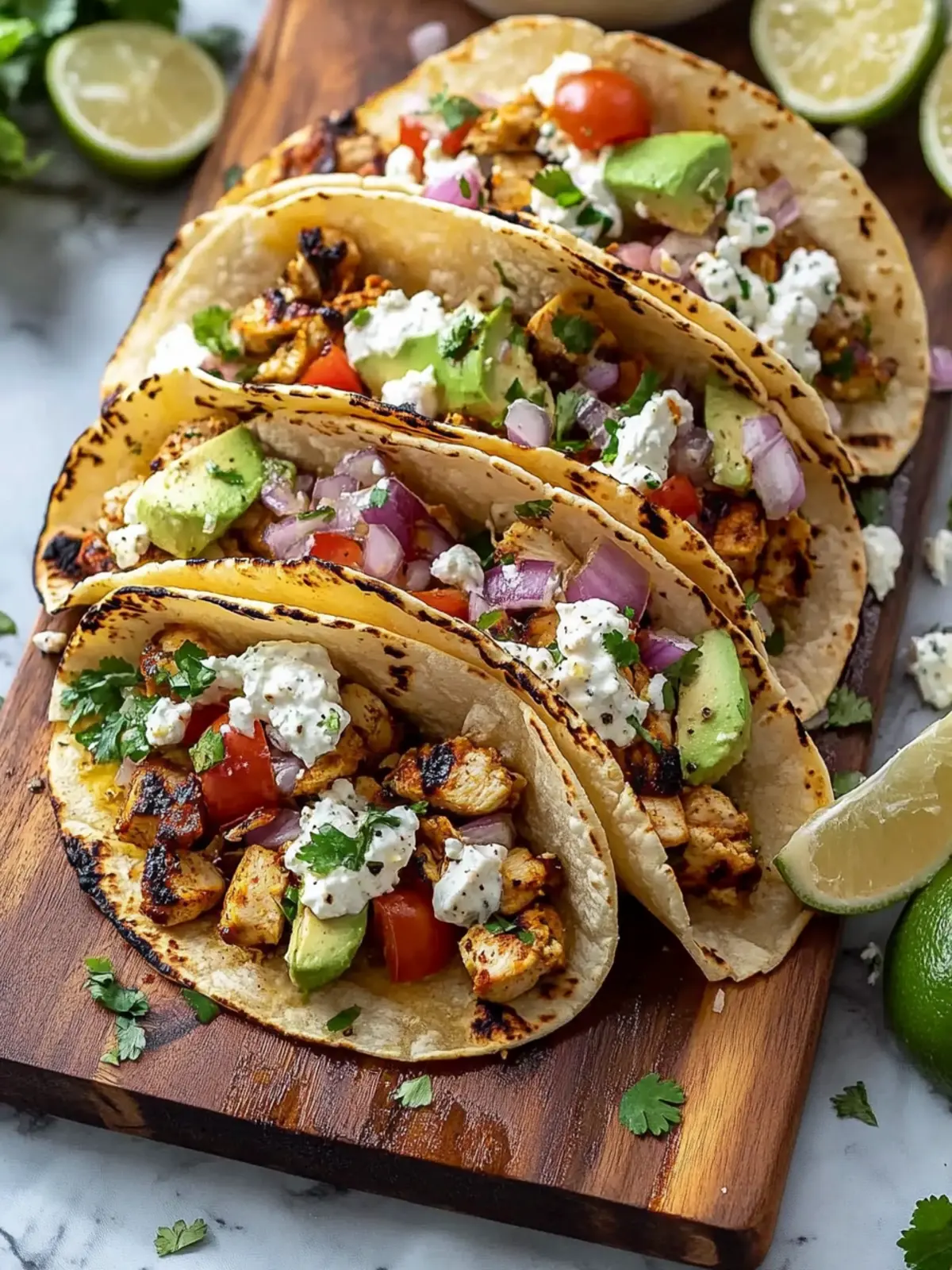 Grilled Mediterranean Chicken Tacos