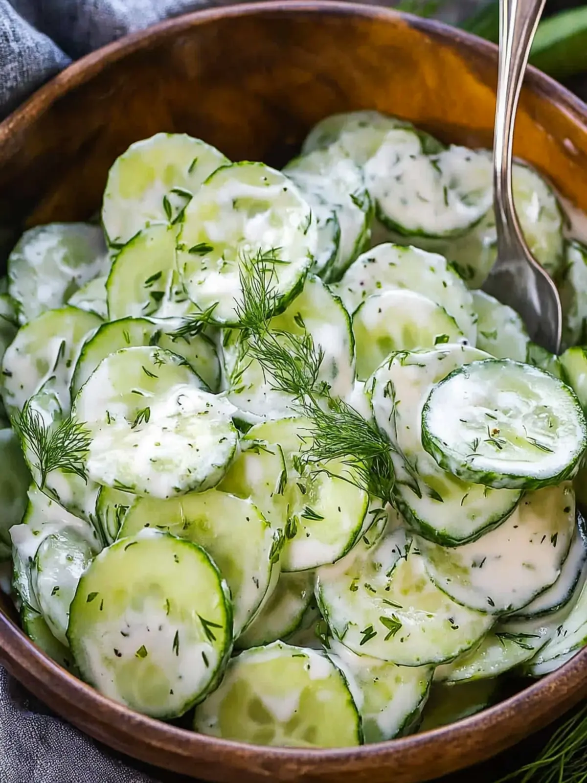 creamy cucumber salad recipe