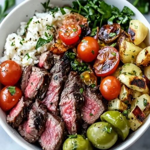 Quick & Easy Mediterranean Steak Bowl Recipe