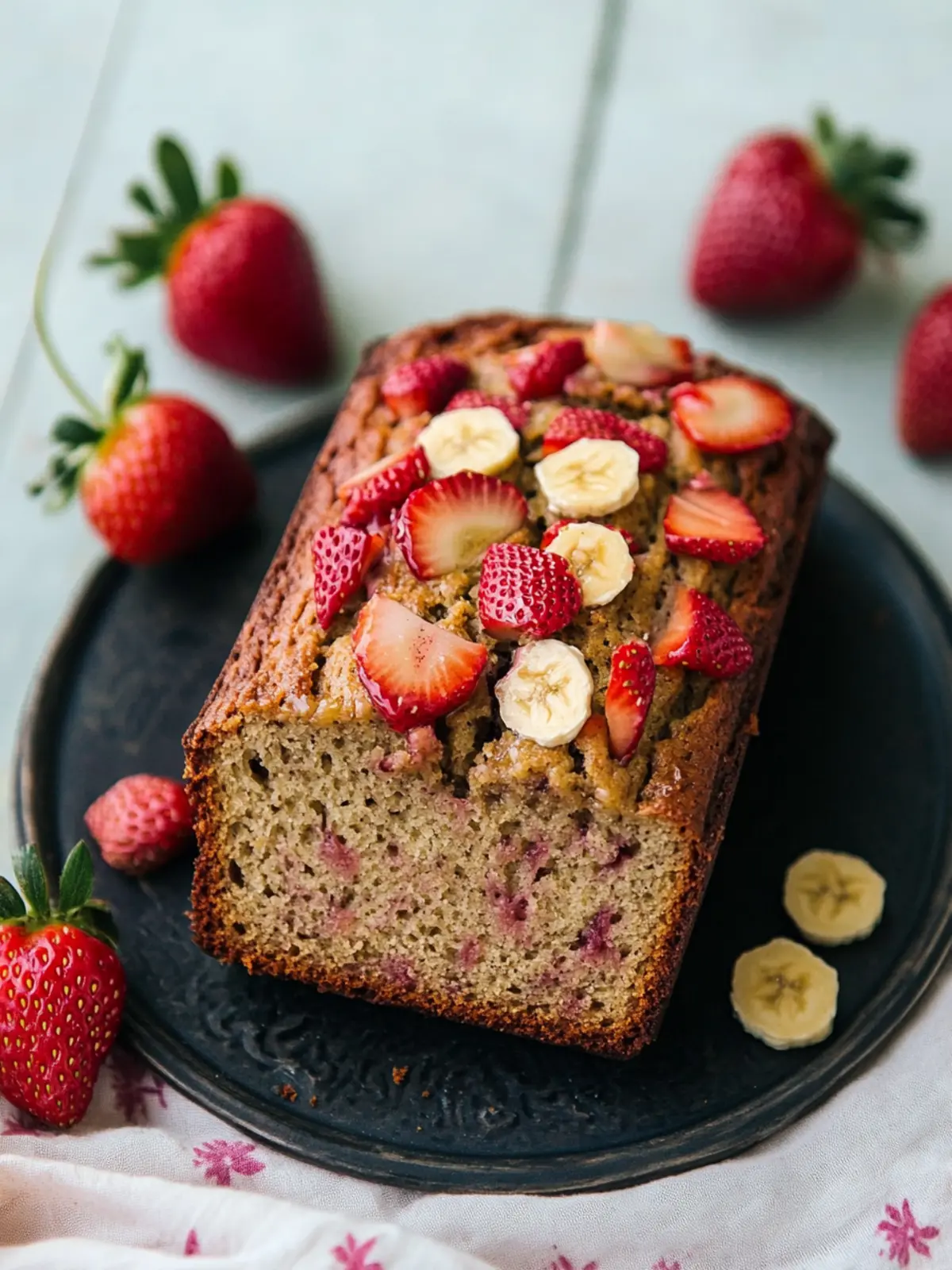 strawberry banana bread