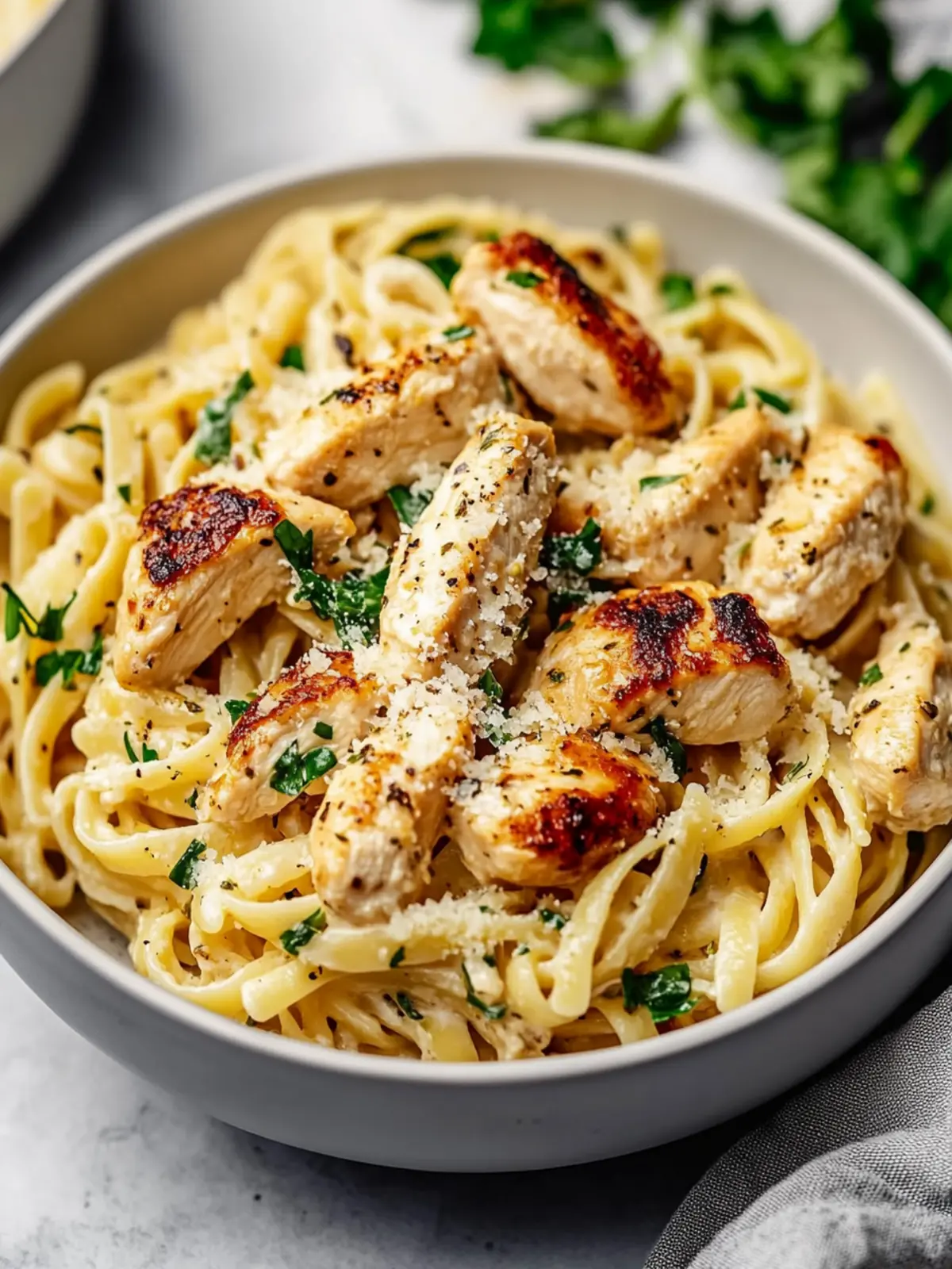 Healthy Garlic Parmesan Chicken Pasta for Guilt-Free Comfort