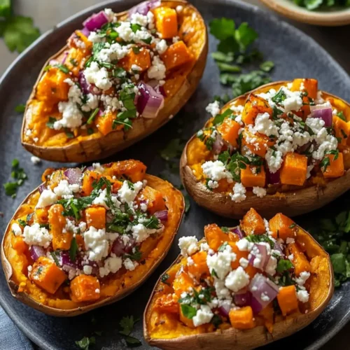 Mediterranean Stuffed Sweet Potatoes