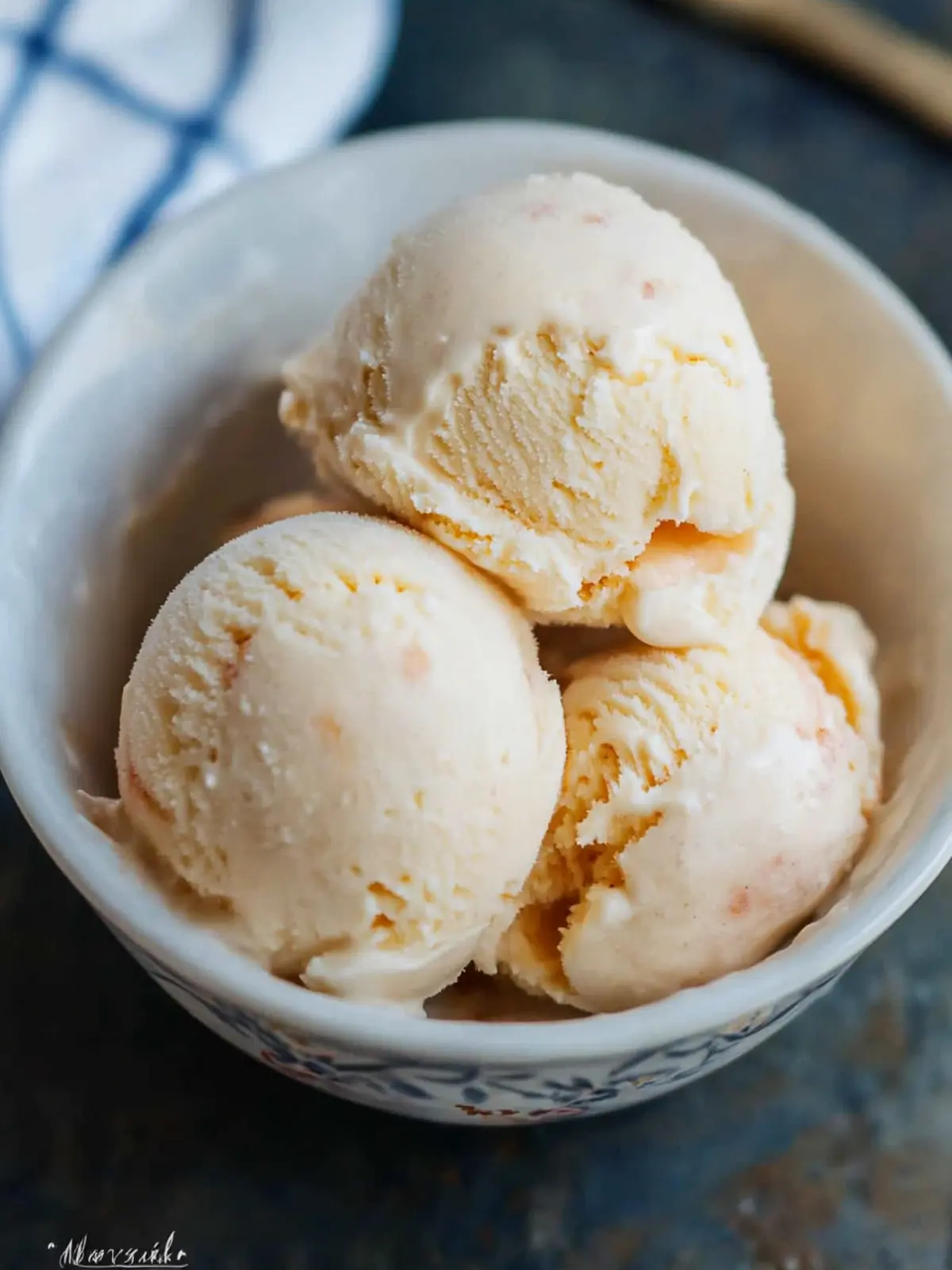Delicious Peach Ice Cream Homemade in Your Cuisinart Maker