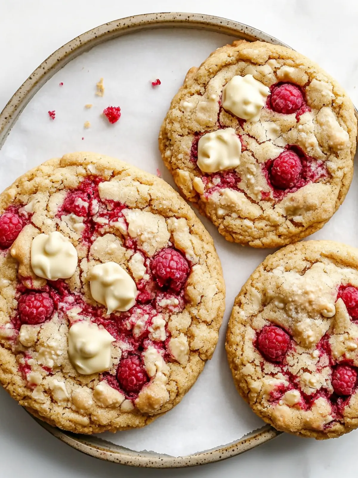 White Chocolate Raspberry Cookies