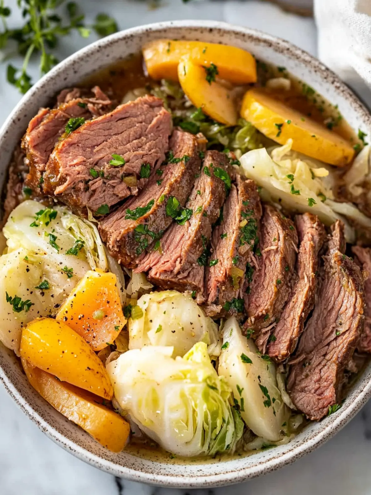 cornbeef cabbage slow cooker