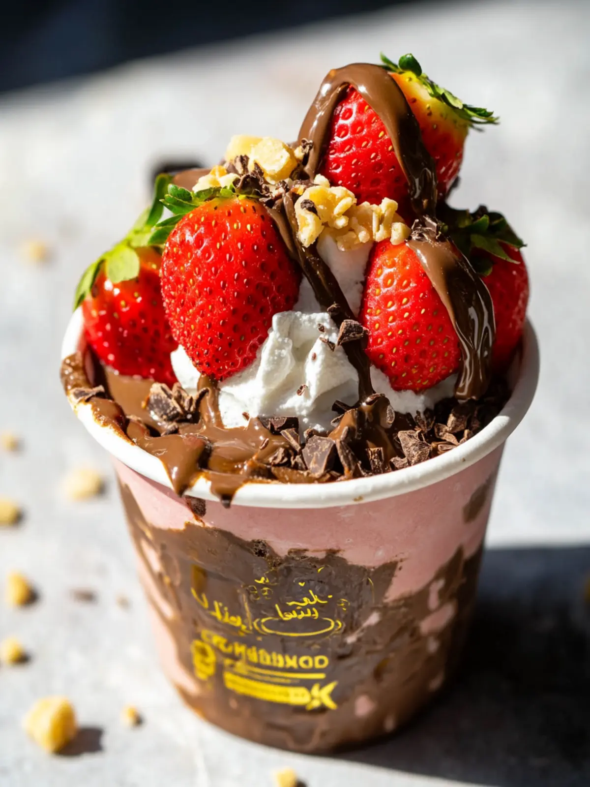 dubai chocolate strawberry cup