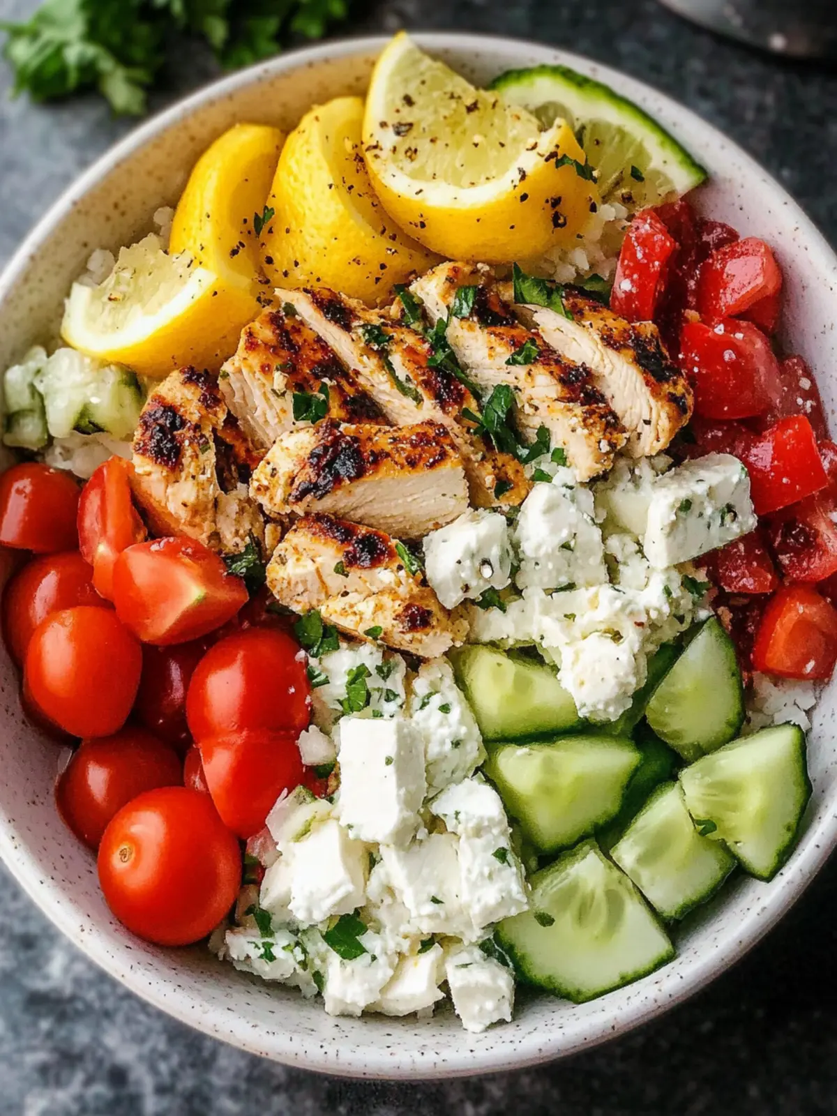 Greek Chicken Bowls