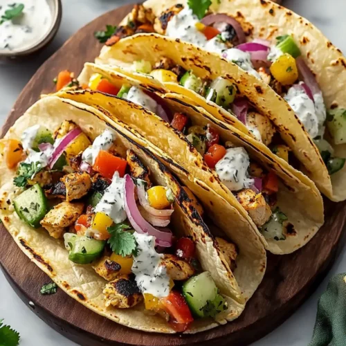 Grilled Mediterranean Chicken Tacos