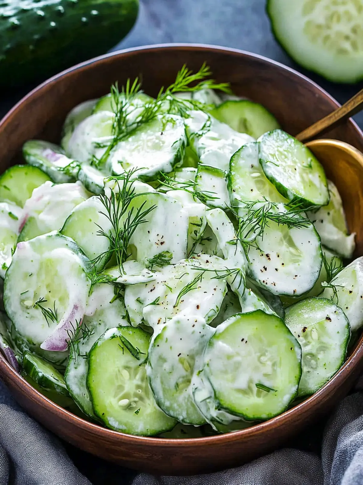 creamy cucumber salad recipe